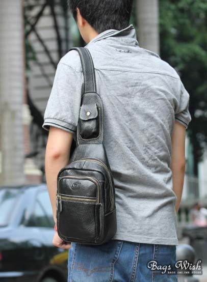 Single strap pack, black side strap backpack - BagsWish