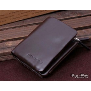 Leather wallet mens coffee