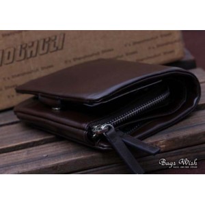 coffee mens trifold leather wallet