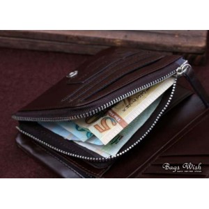 trifold leather wallet for men