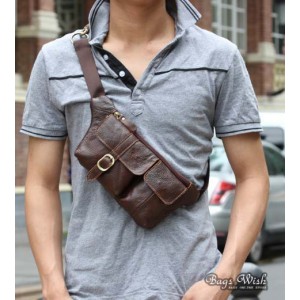 mens Single strap bag coffee