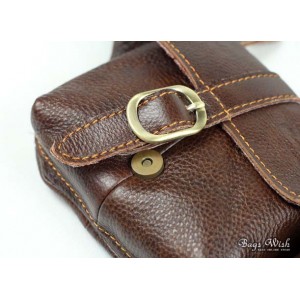 leather Single strap bag coffee