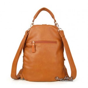 Western leather backpack for women