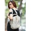 white Western leather backpack