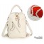 beige purse backpack leather