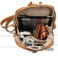 brown leather backpack women