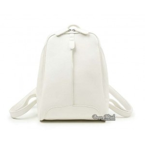 beige leather backpack women