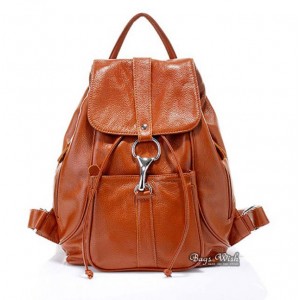 Leather backpack satchel, leather back pack purse