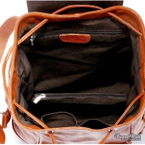 Leather backpack satchel
