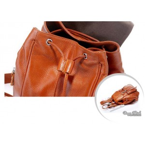 cowhide leather back pack purse