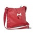 red Leather messenger bag women