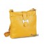 yellow Leather messenger bag women