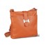orange Leather messenger bag
