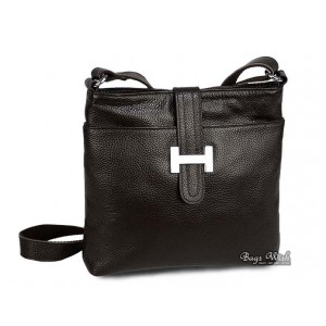 black leather satchel