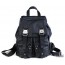 black leather school backpack