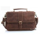 coffee High quality leather briefcase