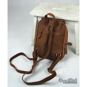 brown Small leather backpack