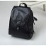 black Small leather backpack