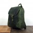 Green Small leather backpack