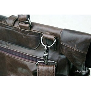 Vintage cowhide leather backpack 
