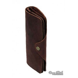 Mens leather wallet coffee