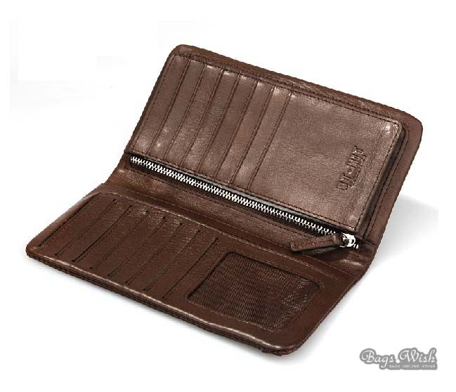 Soft leather wallets for men, coffee wallet purse - BagsWish