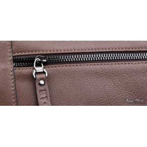 Black leather messenger bag
