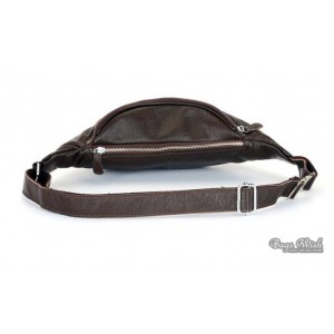 leather secure fanny pack