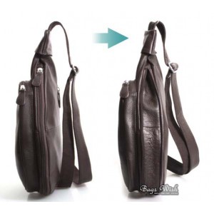 leather One strap backpack
