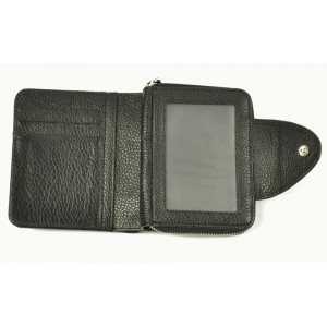 black Western leather wallet