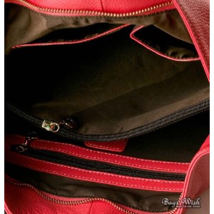 red OL hobo handbags leather,