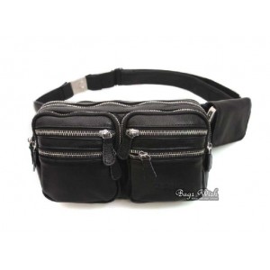 black leather travel purse