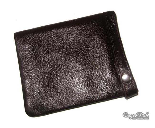 Soft leather wallet coffee, black small mens wallet - BagsWish