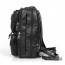 Leather messenger backpack