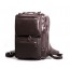 Leather messenger backpack coffee