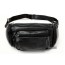 mens Leather waist pouch black