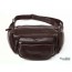 Leather waist pouch coffee