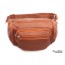 Leather waist pouch brown