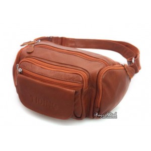 brown leather waist wallet