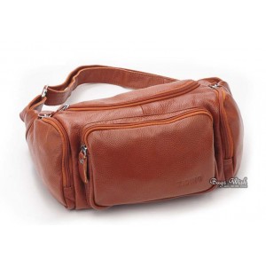 brown Leather travel pouch