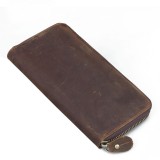 Leather clutch wallet, brown western leather wallets