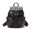 Leather school backpack