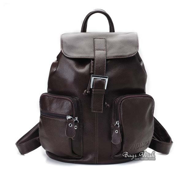 Leather school backpack black, coffee leather satchel bag