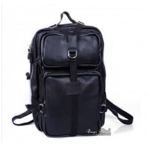 black leather rucksacks for men