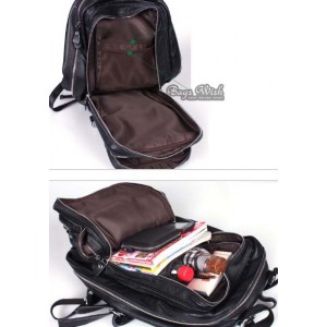 mens Leather purse backpack