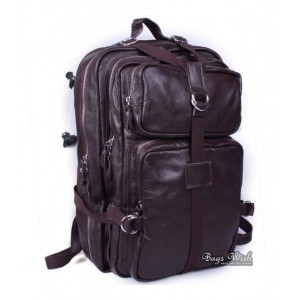 coffee leather rucksacks for men