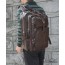 coffee leather rucksack