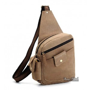 Back pack straps, brown 1 strap backpack