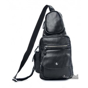 black deluxe sling backpack