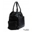 black unique leather handbag